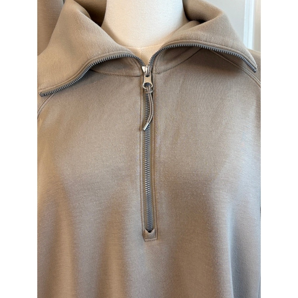 Spanx AirEssentials Half Zip Jogger Set Taupe Women XL 1X Loungewear 2-Piece - Picture 3 of 14